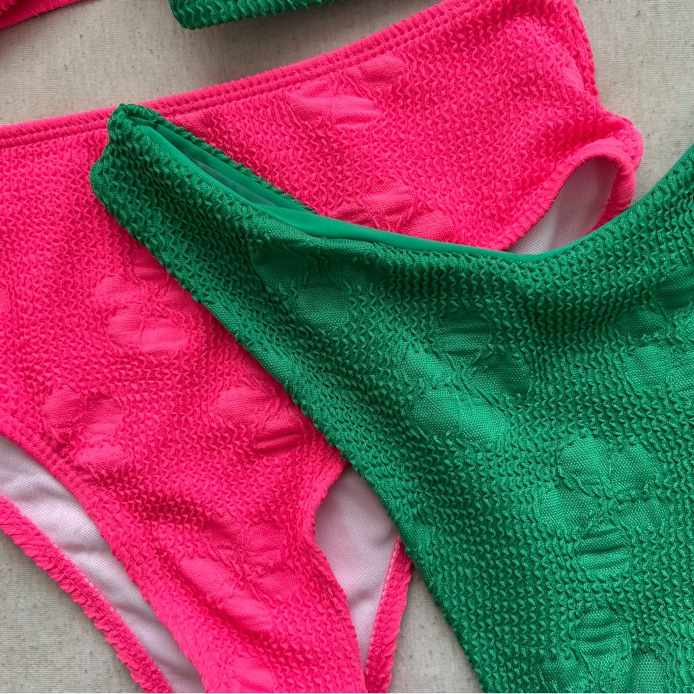 NEW full bikini set hot pink floral swimwear with twist details - Picture 12 of 12